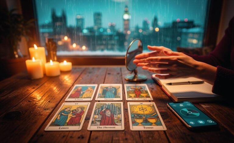 Illustration of a Love Tarot reading used to explore inner truths and relationship choices on 6 January 2026