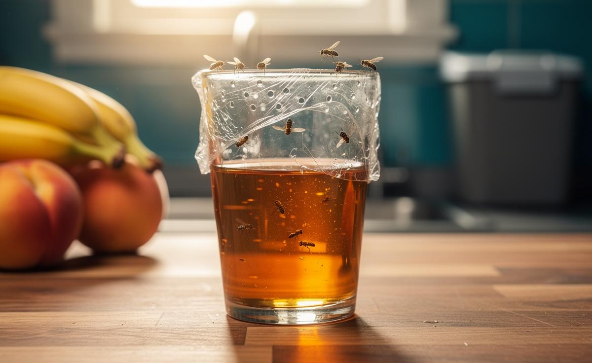 How to Get Rid of Fruit Flies Using Apple Cider Vinegar and Plastic Wrap