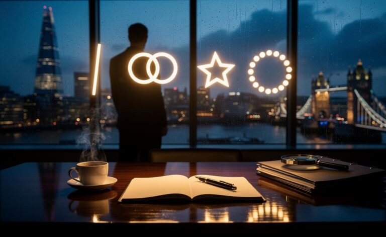 Illustration of numerology for 7 January 2026 in the UK: Universal Year 1, Month 2, Day 9, and number 7 energy