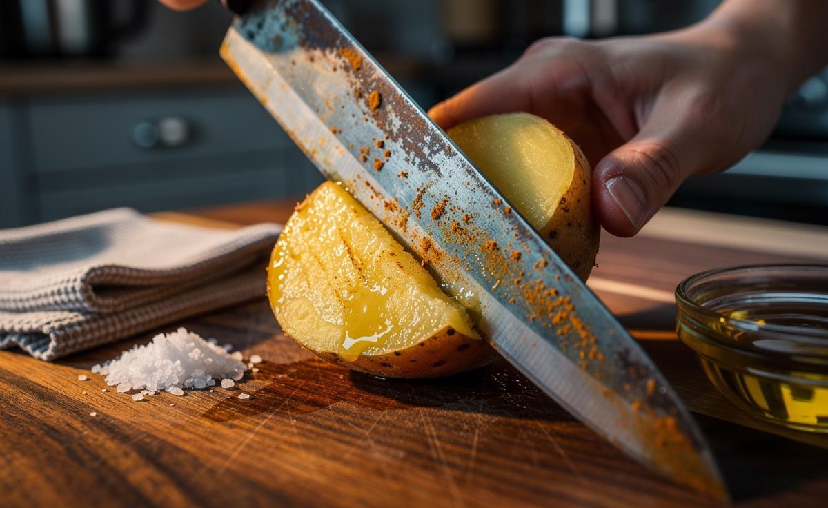 The Potato Half Miracle for Tackling Rusty Knives Instantly: How Starch Reacts with Oxidation