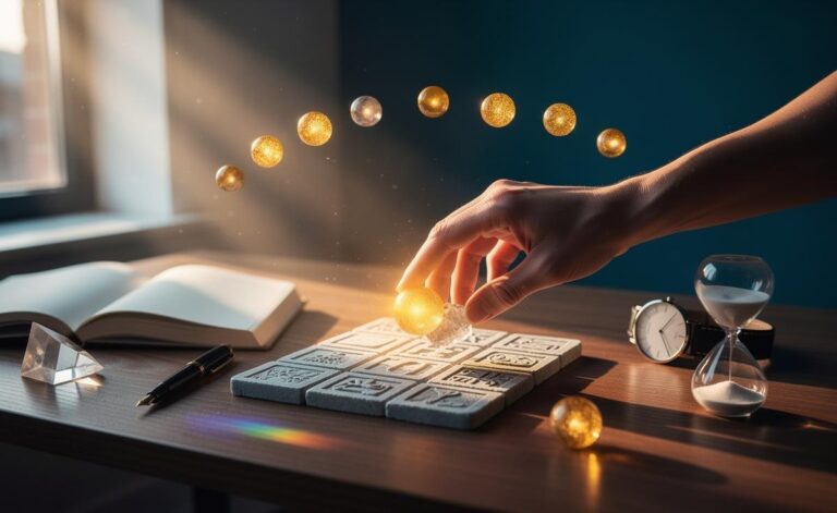 Illustration of a daily numerology forecast for 8 January 2026 highlighting Universal Day 1 energy